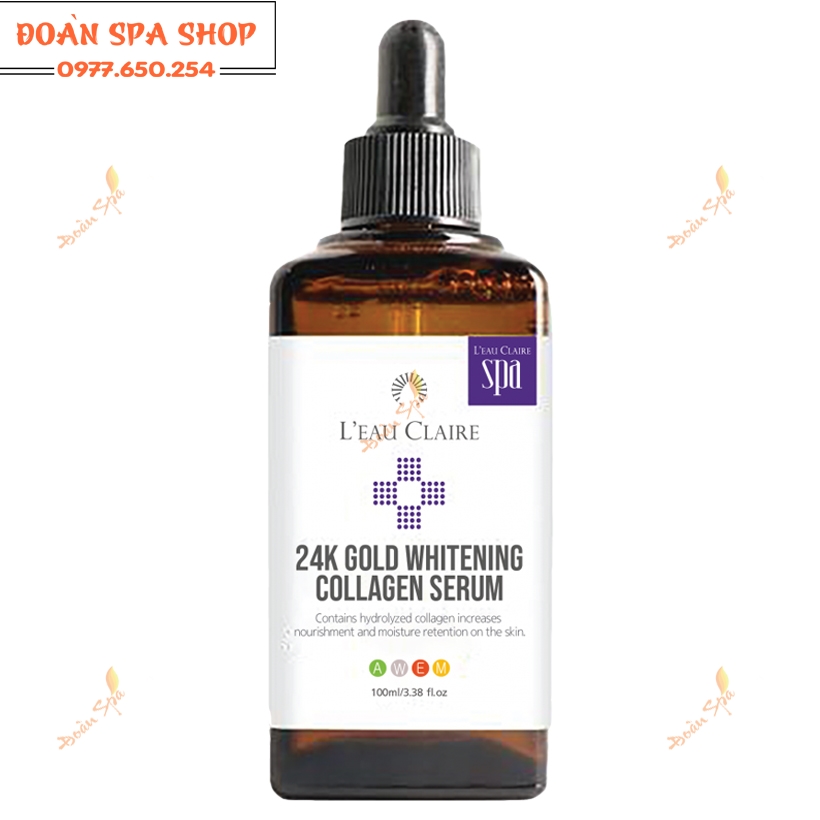 Serum Trắng Da Trẻ Hóa Collagen Vàng 24k – 24K Gold Whitening Collagen Serum Leau Claire