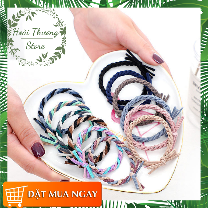 [Mới] Set 10 thun cột tóc nữ Xoắn co giãn cực tốt và bền đẹp