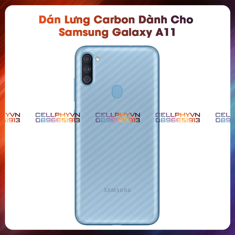 Miếng dán lưng cacbon Dành Cho Samsung Galaxy A11
