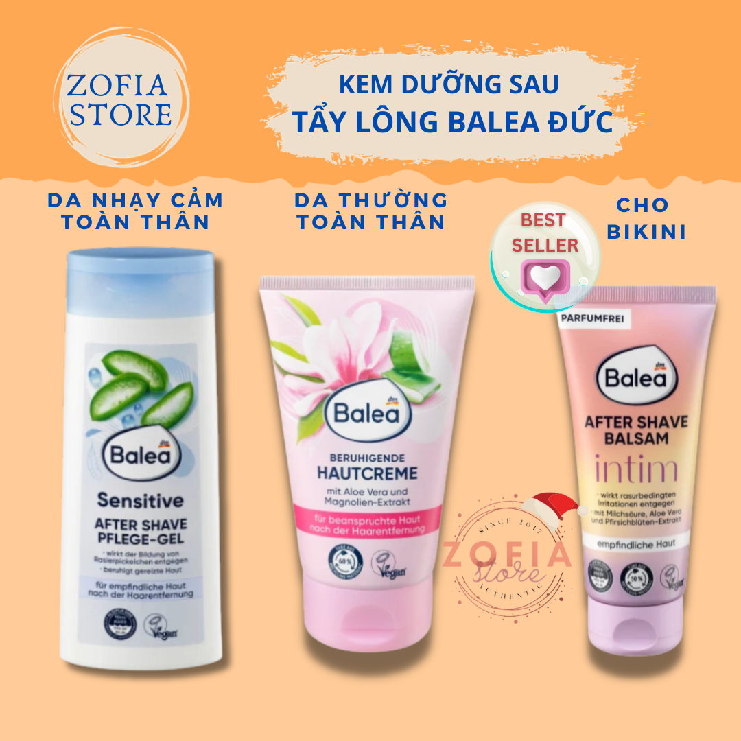 [Che tên] Kem dưỡng sau tẩy lông Balea