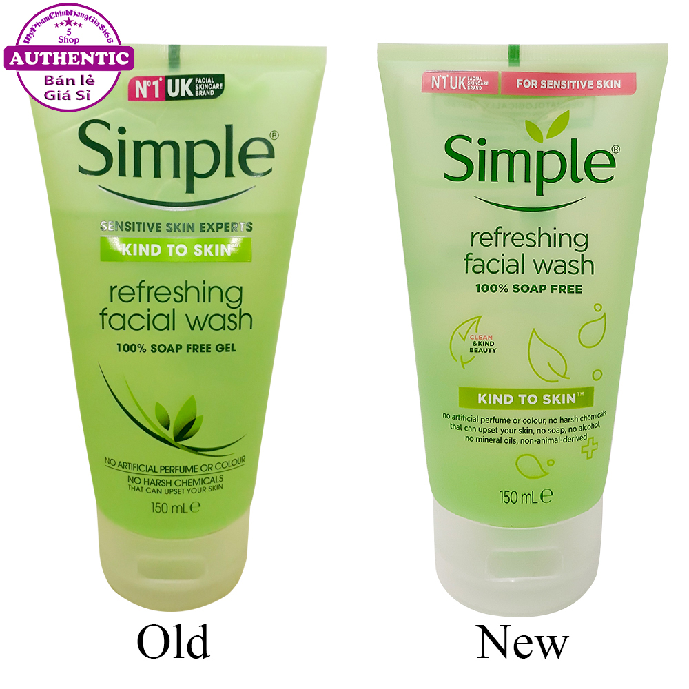 SỮA RỮA MẶT DẠNG GEL SIMPLE KIND TO SKIN
