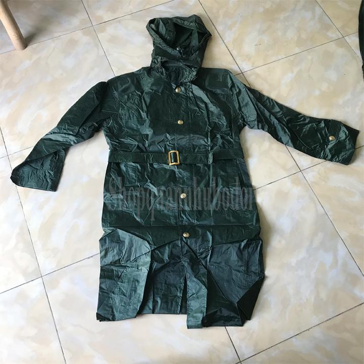 Áo mưa măng tô cao cấp xanh Oliu