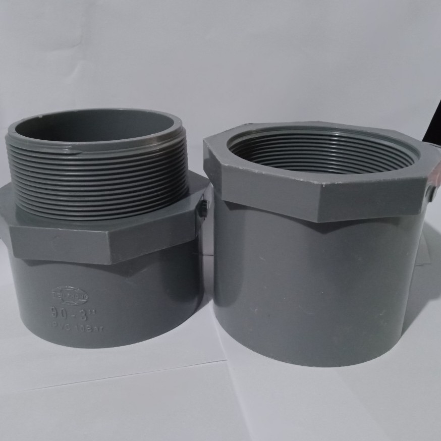 Ren ngoài, ren trong ống nhựa pvc phi 60mm, phi 75mm