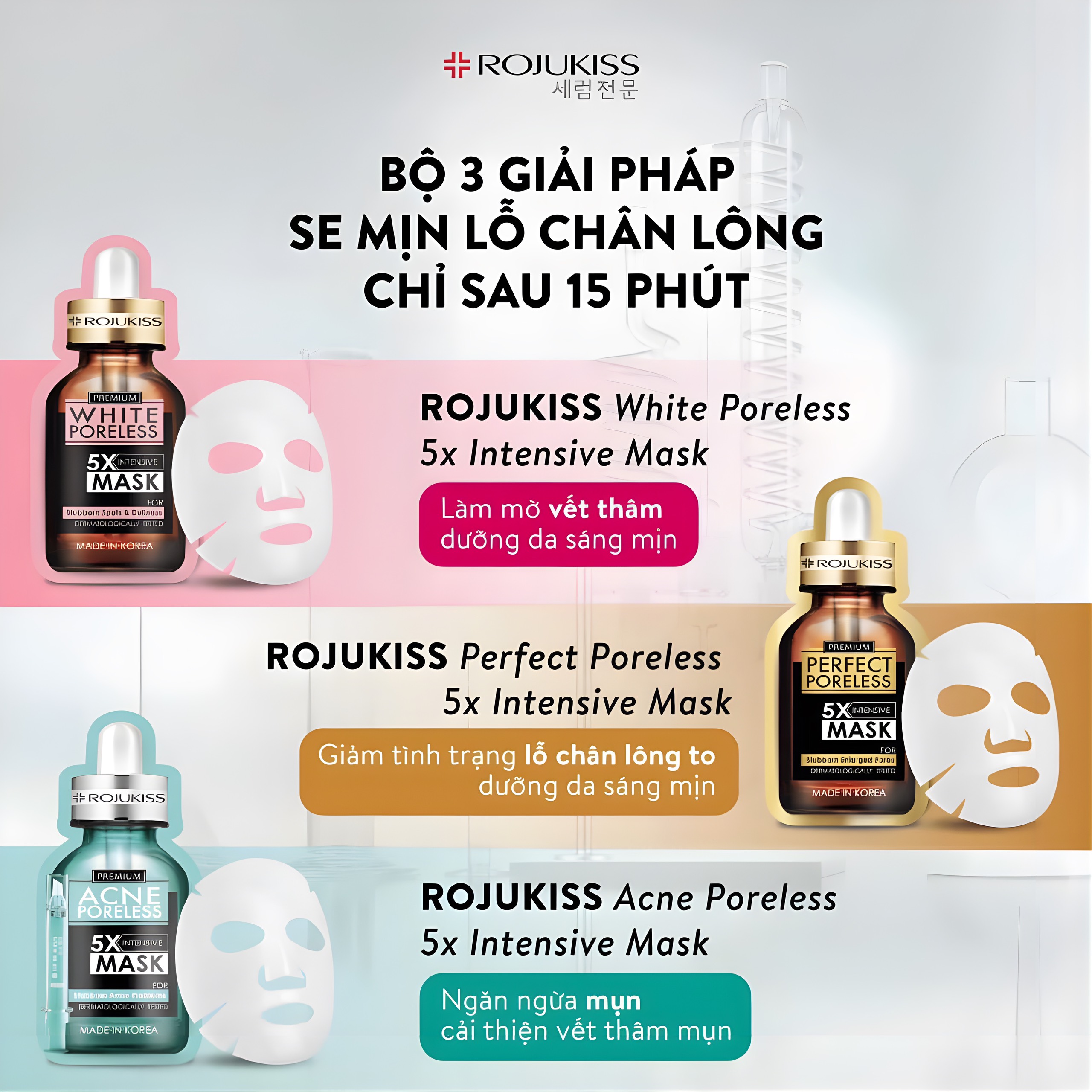 [Đủ Loại] Mặt Nạ Rojukiss Dưỡng Da 5x Hàn Quốc 25ml
