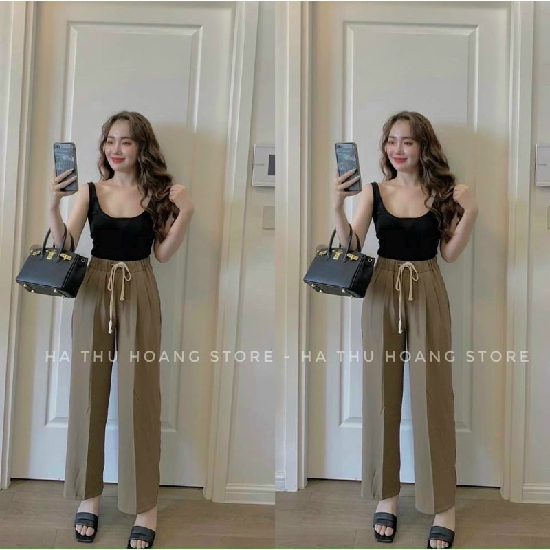 Quần ống rộng cạp chun mã mới(56)/ chất vải ruby xuất hàn cao cấp