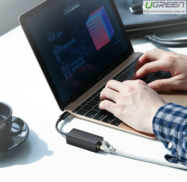 Cáp USB Type-C to Lan 10/100/1000Mbps  Ugreen 50307 cao cấp