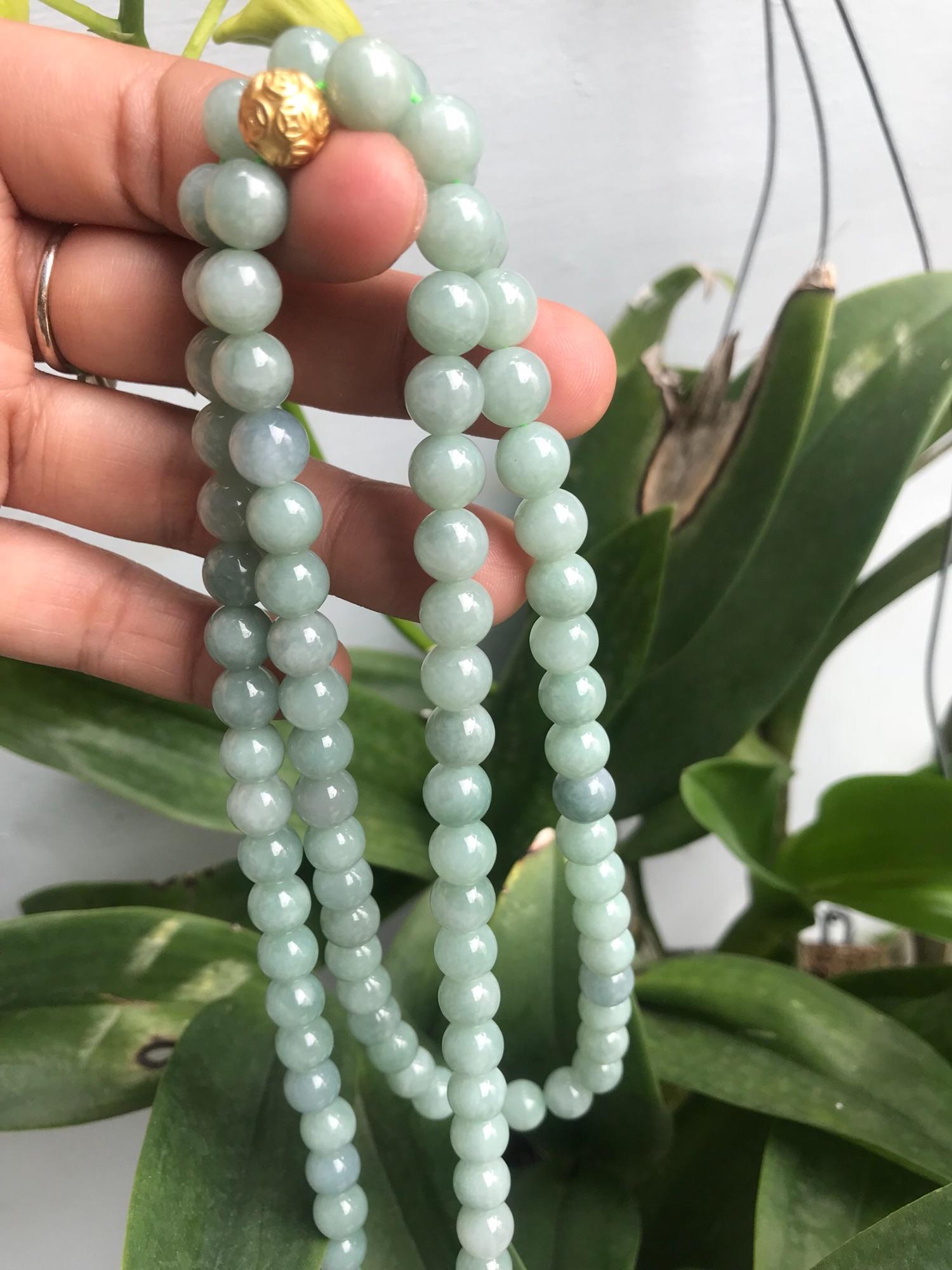 [HCM]DÂY CHUỖI HẠT ĐÁ CẨM THẠCH ĐẸP 108 HẠT VIÊN BI ĐỒNG TIỀN MÀU XANH NGỌC NHẸ NHÀNG ĐEO CỔ ĐEO TAY NIỆM 990k