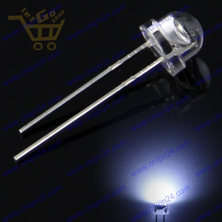 Led 5mm lùn màu trắng
