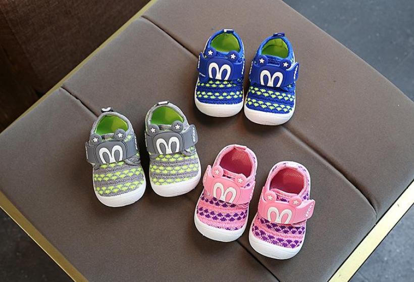 Giày tập đi bé gái bé trai đế kèn chuột micky MS626- ảnh tự chụp giá rẻ