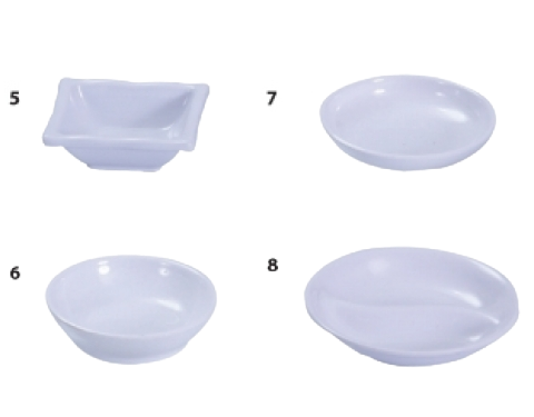 Chén Chấm Melamine Màu Trắng Nhiều Size
