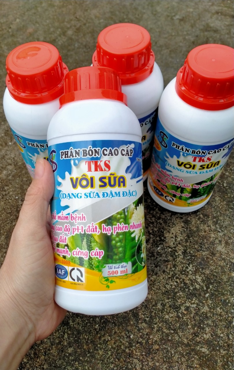 VÔI SỮA - Hạ Phèn, Ổn Định pH Đất, Diệt Mầm Bệnh- Chai 500ml