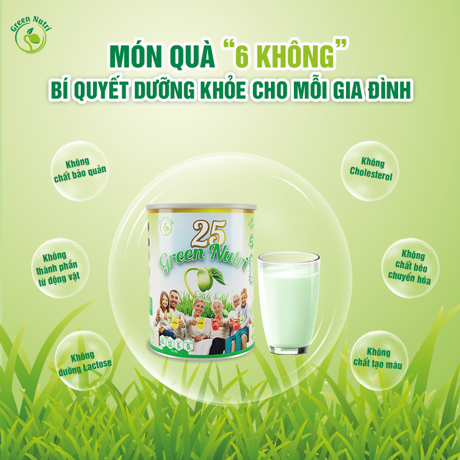 [NHẬP KHẨU CHÍNH HÃNG] SỮA HẠT 25 GREEN NUTRI DẠNG LON 750G
