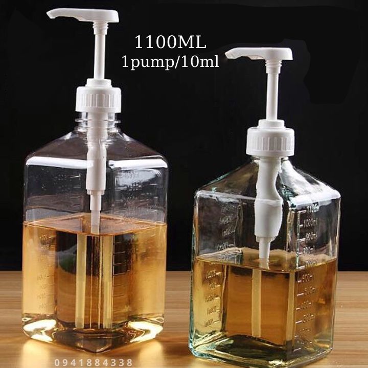 Bình Bơm Thủy Tinh 1100ml Kèm Vòi Xịt