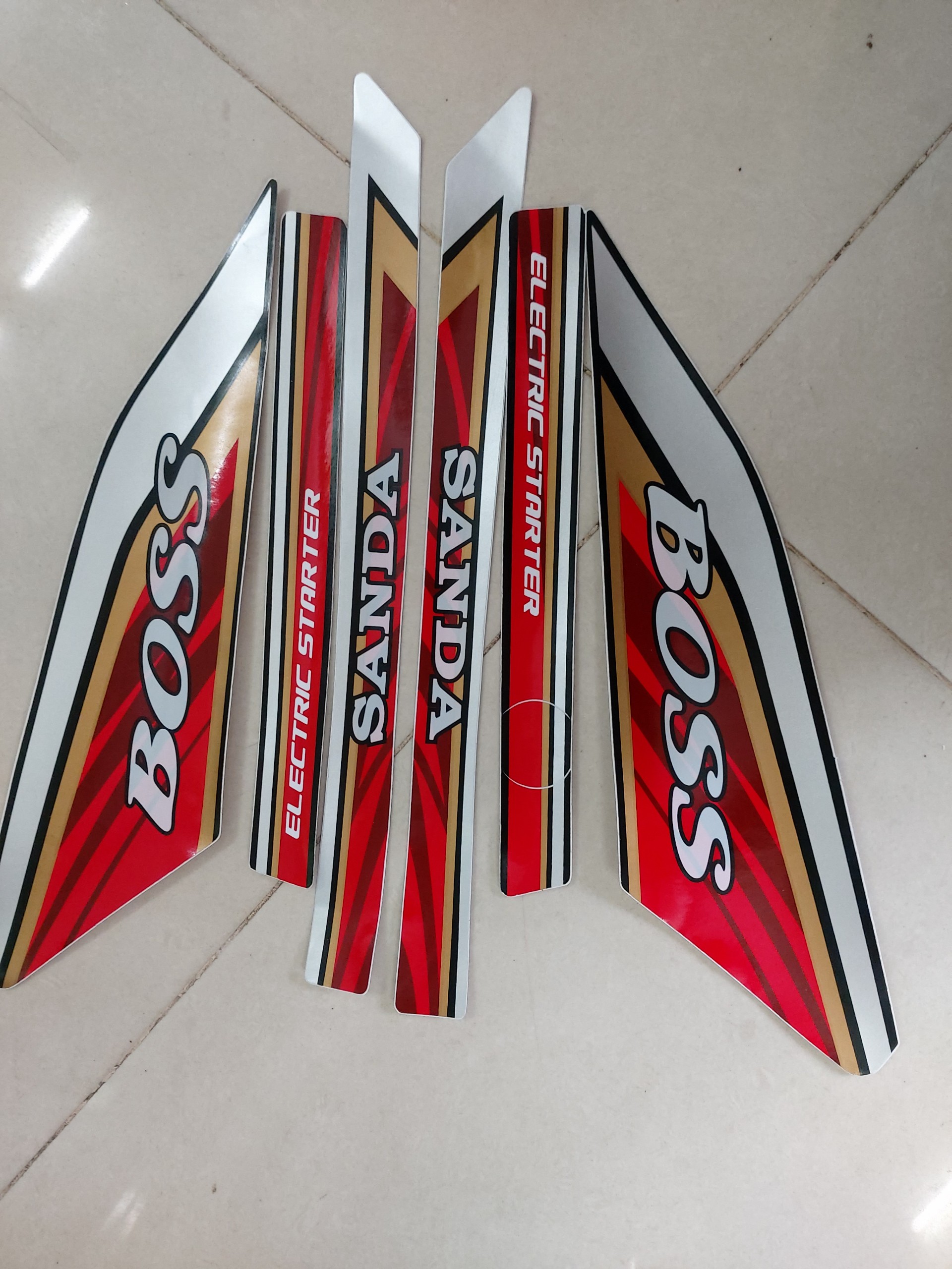 Tem lụa xe dream SANDA BOSS