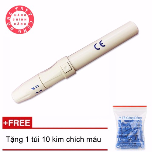 Bút chích máu cho các máy đo tiểu đường - Tặng 1 túi 10 kim chích máu