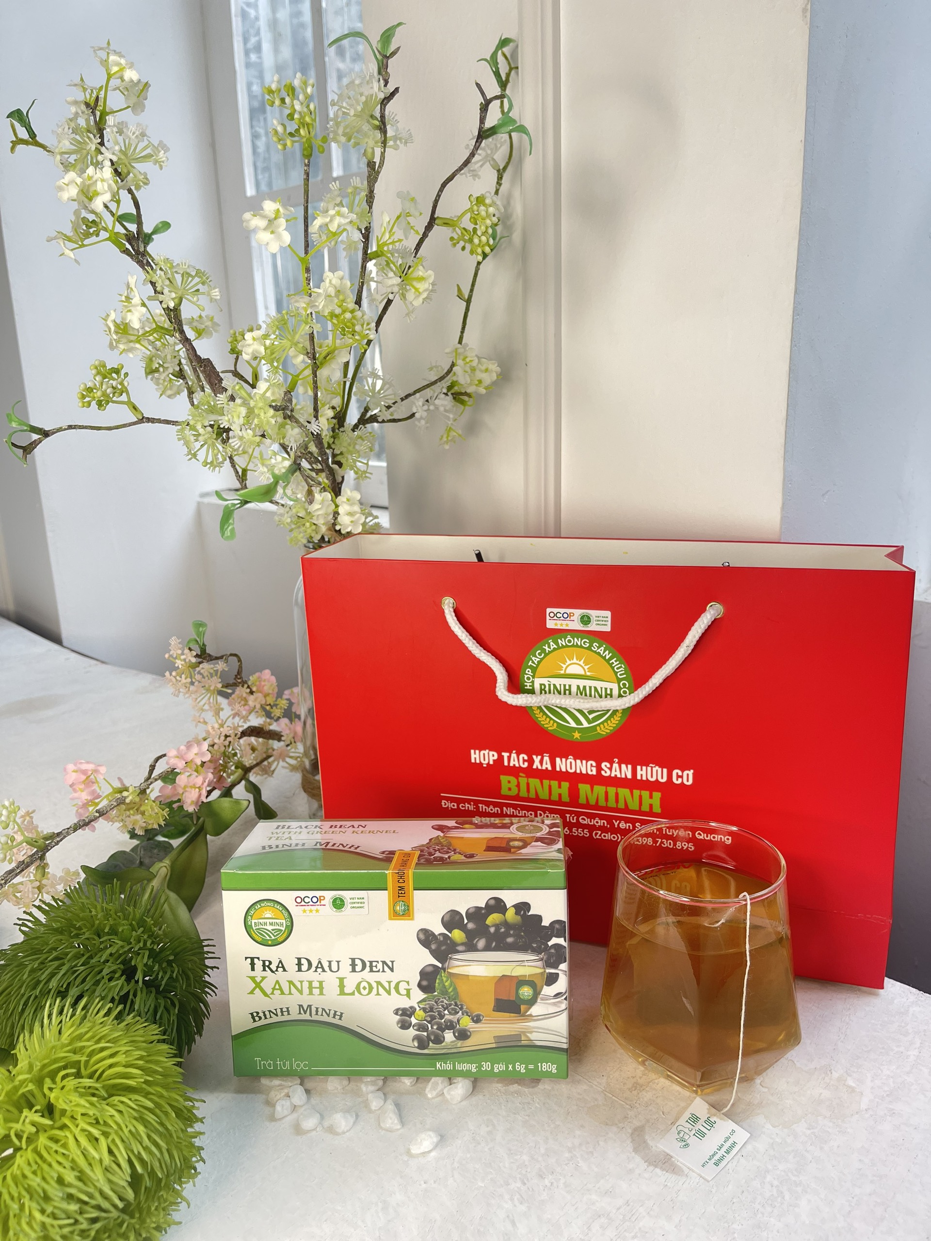 TRÀ ĐẬU ĐEN XANH LÒNG 130g (trà túi lọc)