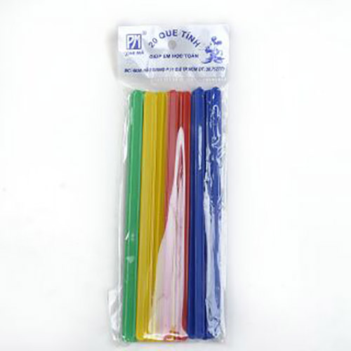 [ 1 bịch 20 que] Que tính Học Sinh. Dùng cho Học Sinh học đếm toán học. 20 que nhiều màu sắc khác nhau.