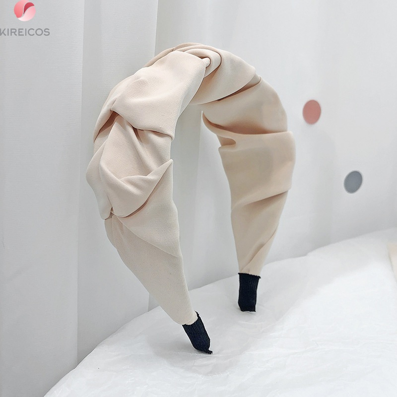 Băng Đô Cài Tóc Vải Lụa Xếp Li Siêu Xinh