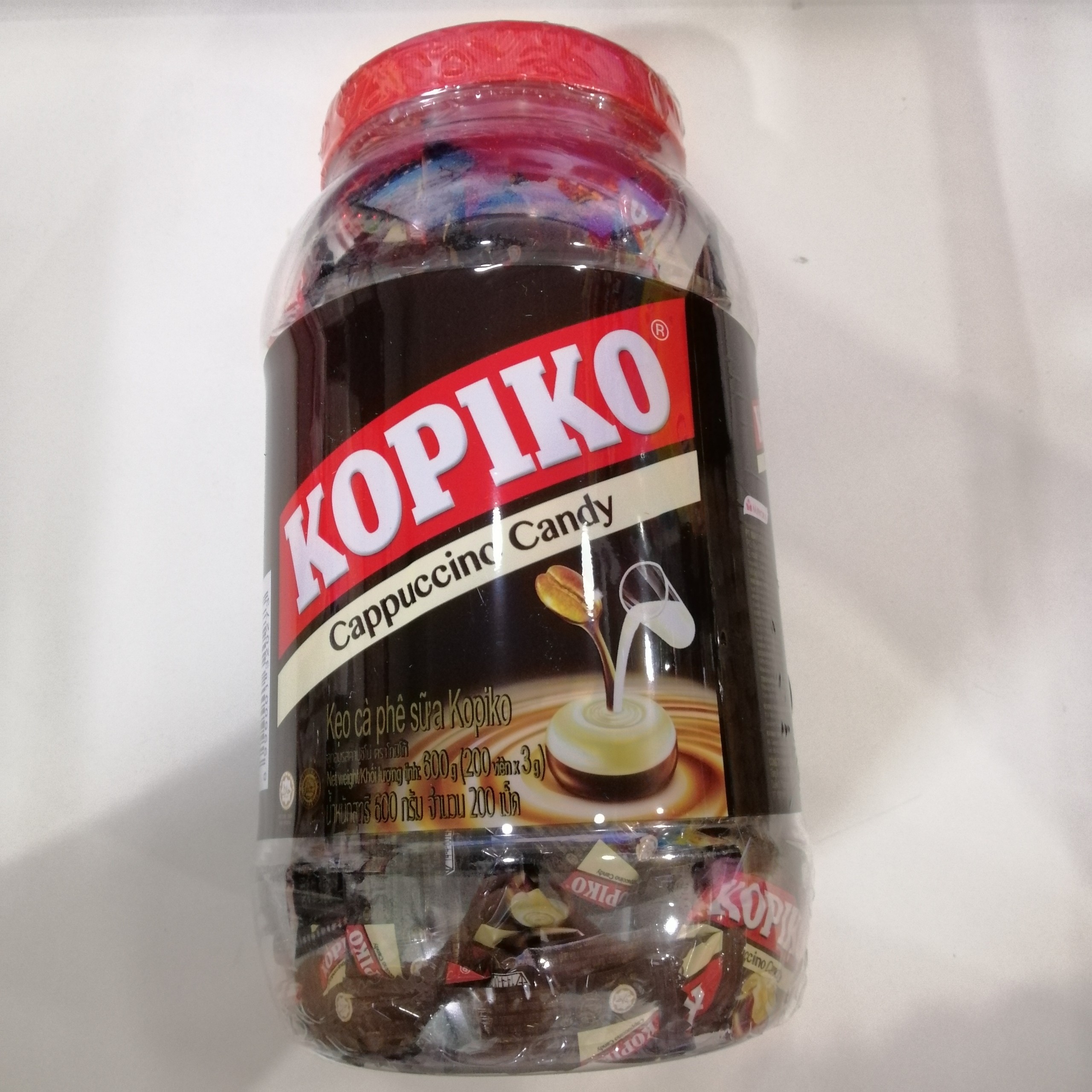 Kẹo Cà Phê Sữa Kopiko Cappuccino Candy (Hủ 560g)