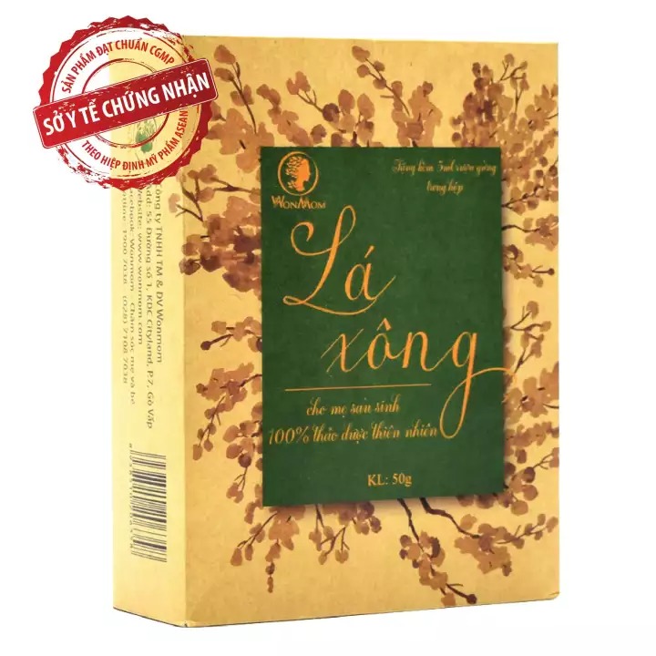 Lá xông tắm toàn thân thảo mộc sau sinh cho Mẹ Wonmom 50gr