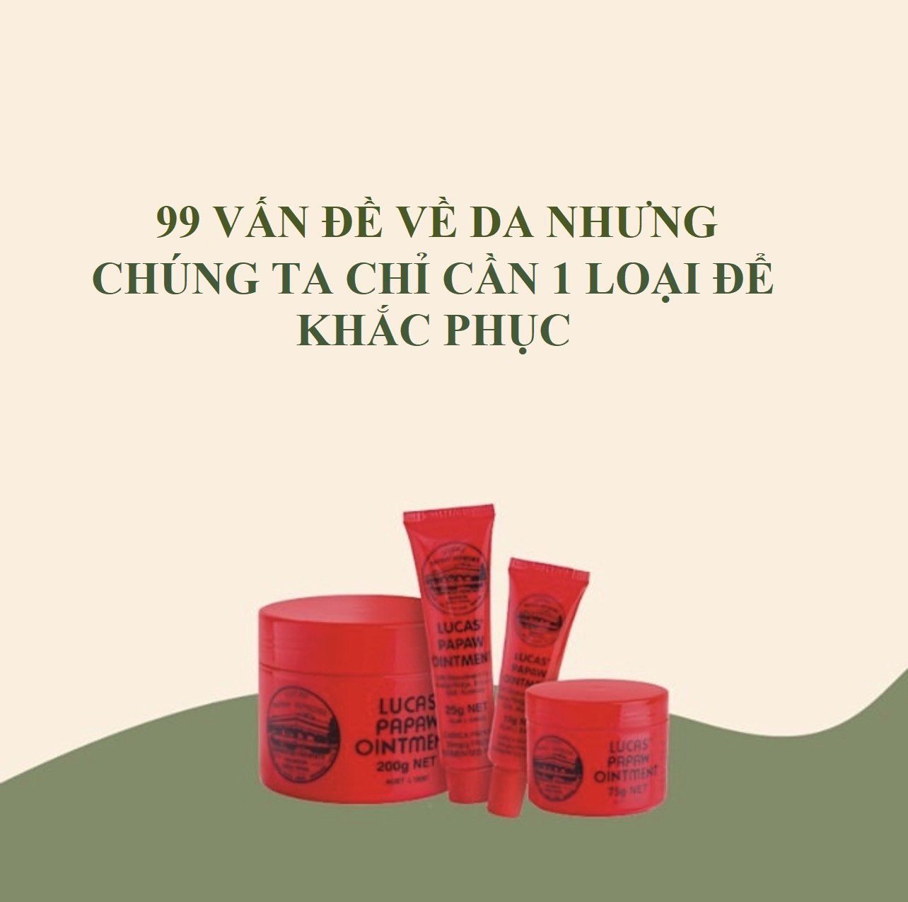 Kem đa năng Lucas papaw ointment đu đủ 25gr Úc