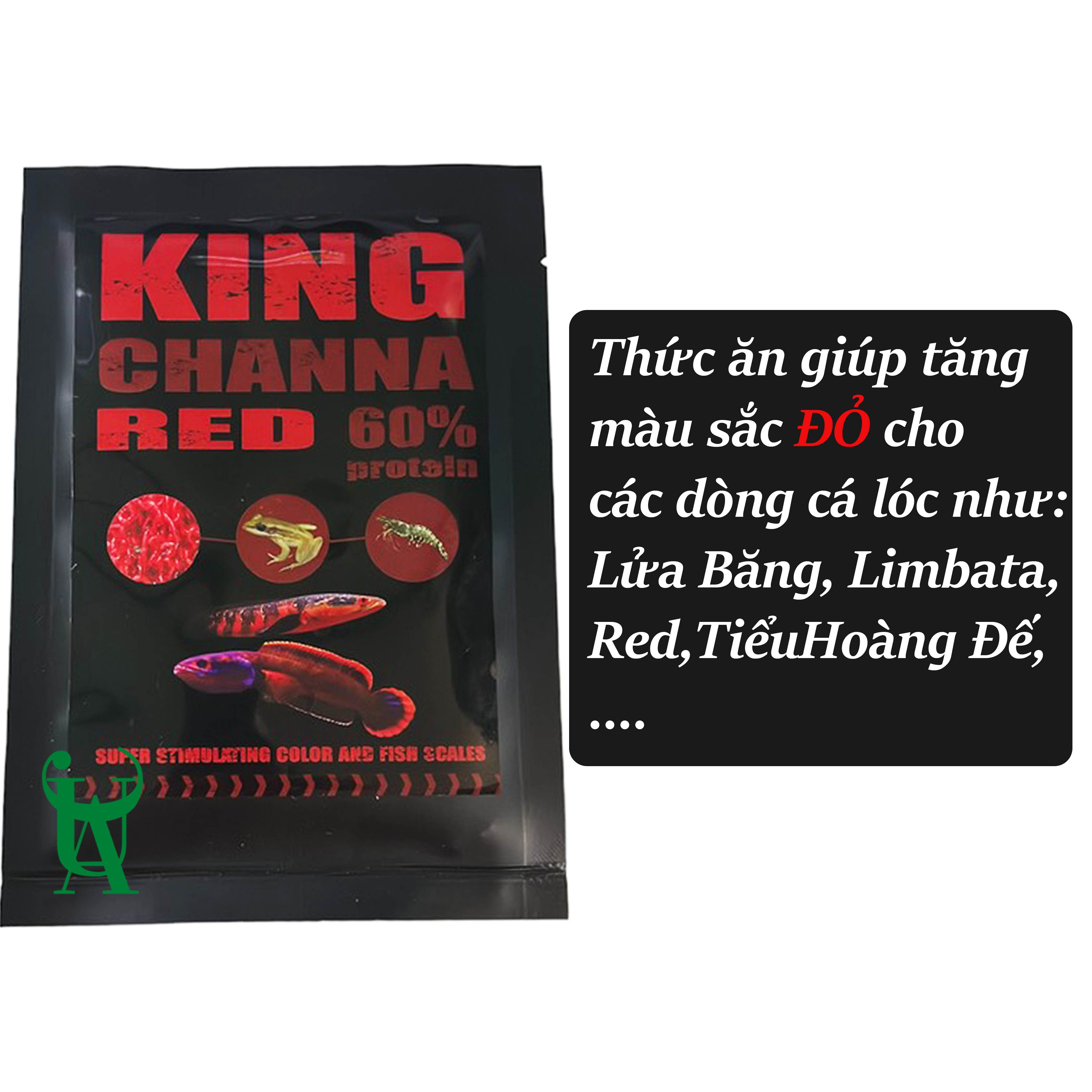 Thức ăn cám kích màu cho cá lóc (Vẩy Rồng, Nữ Hoàng, Vây Xanh,...)