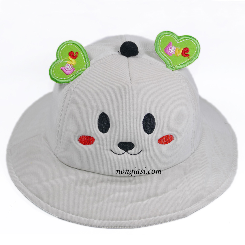 Nón tai bèo cho bé gái vành nhỏ thiết kế tai mèo độc đáo, dễ thương, chất liệu vải mềm mại, chống nắng tốt cho bé