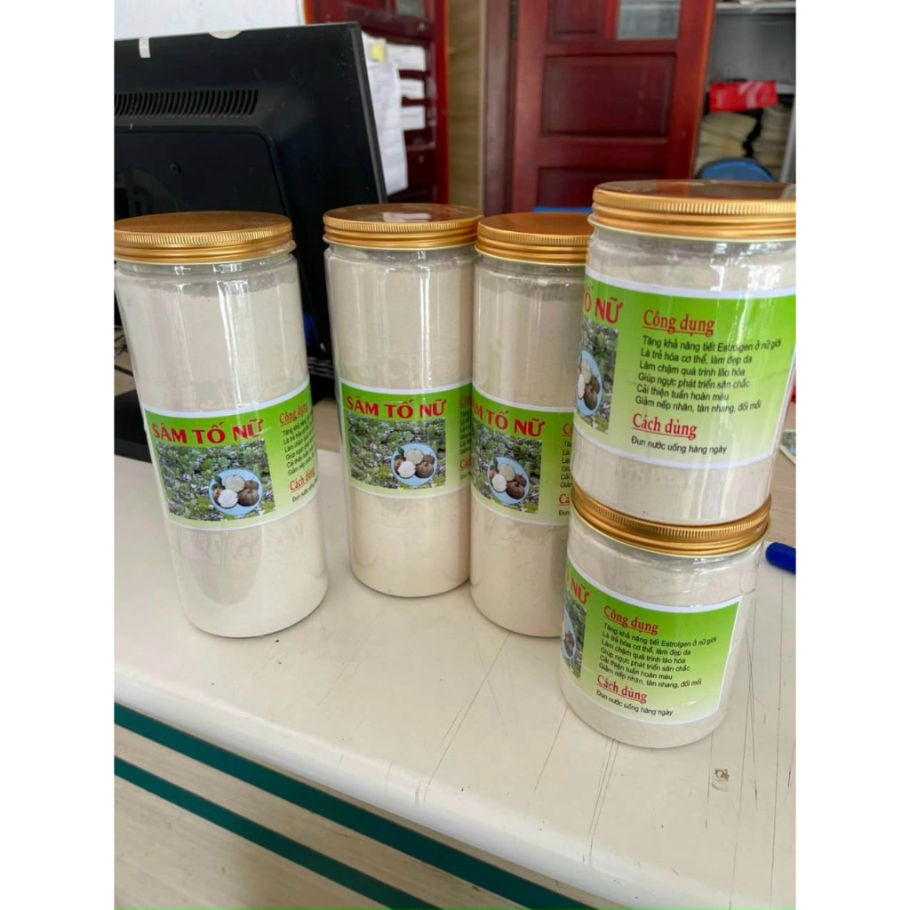 Bột sâm tố nữ nguyên chất, sâm tố nữ khô thái lát giúp tăng vòng 1 , bột củ sâm tố nữ thái lát khô sản sinh collagen, tăng cường nội tiết tốt, phòng ngừa nám, tàn nhang, mụn