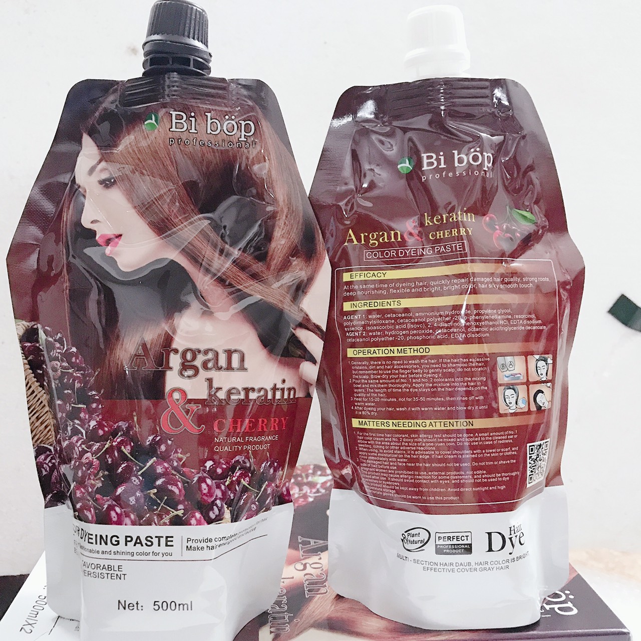 Nhuộm Nâu đen Bibop Phủ Bạc 500mlx2