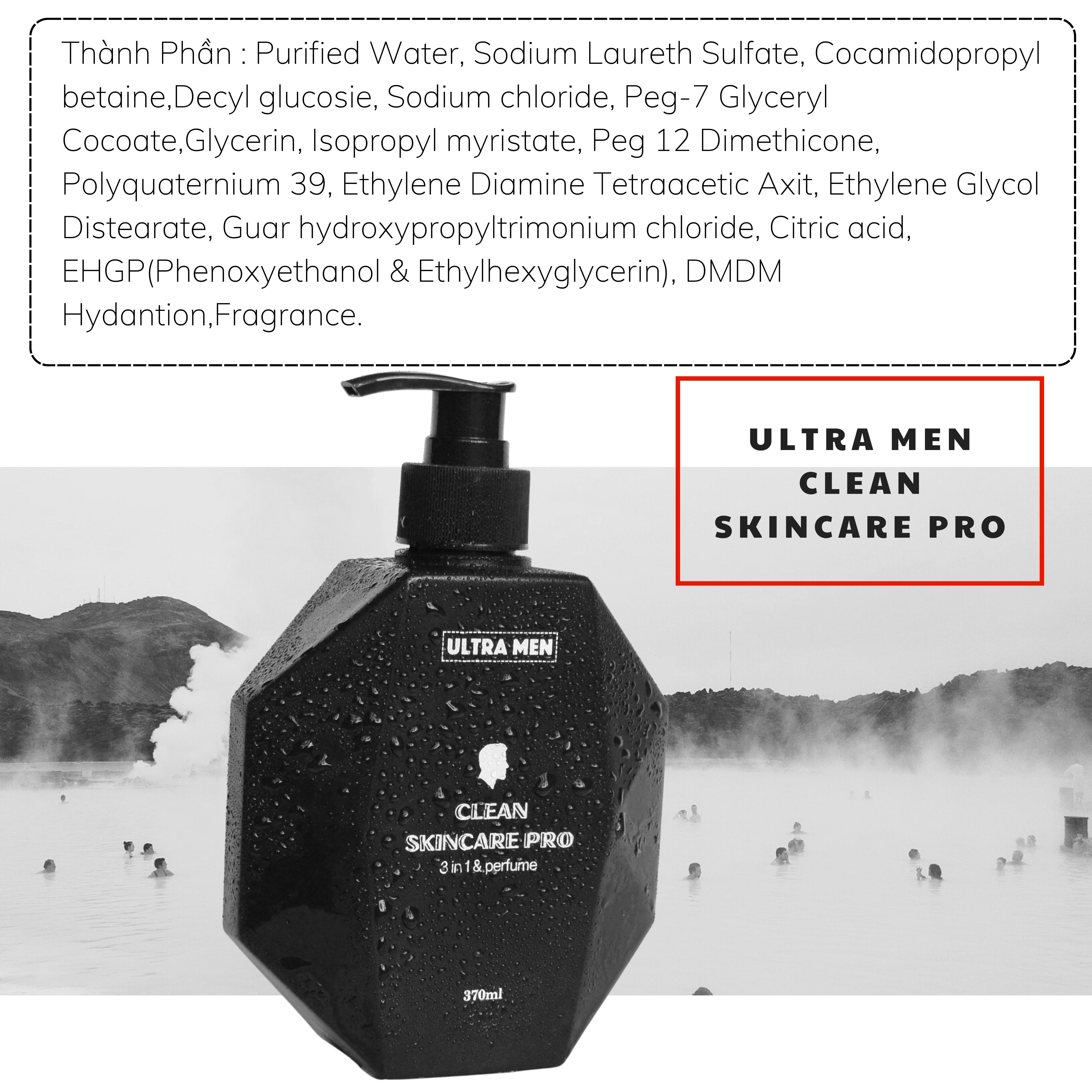Sữa tắm nam Ultra men cao cấp giúp da trắng sáng 370ml