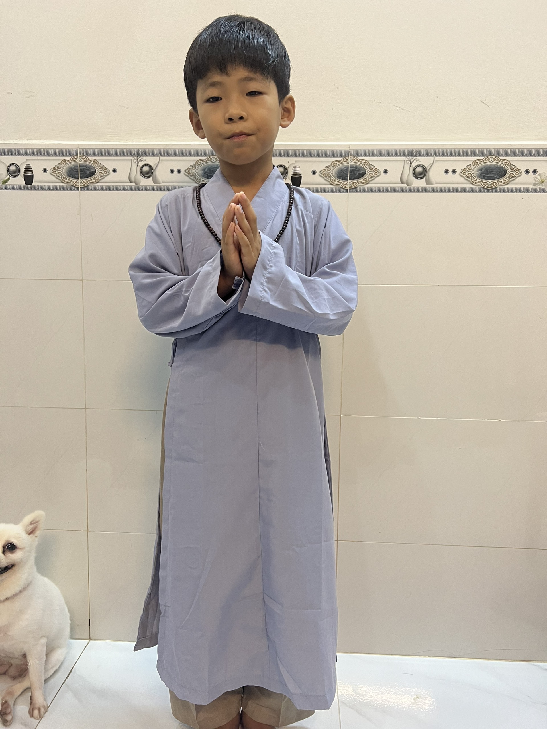 áo tràng vải kate mỏng - dành cho bé