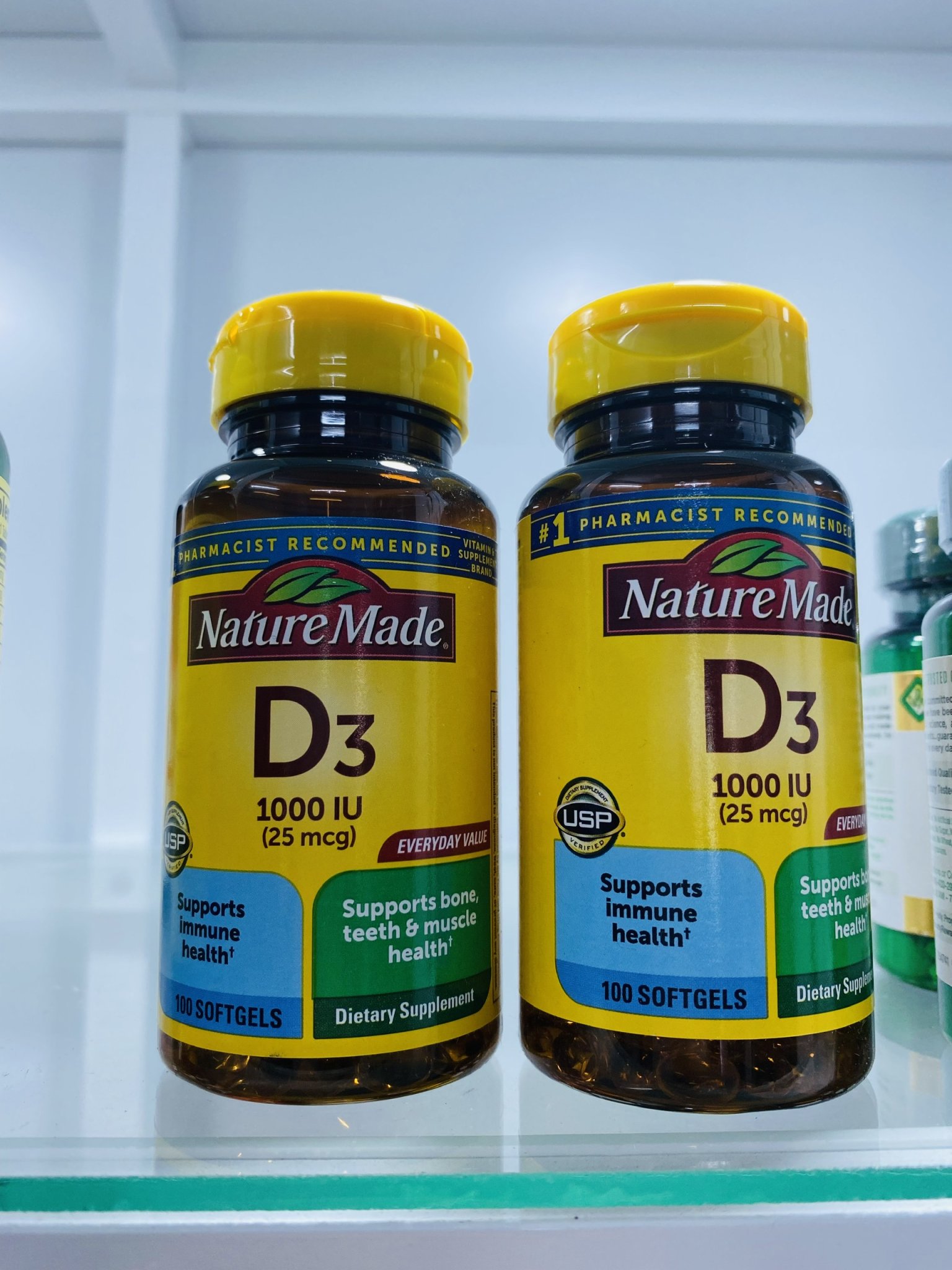 Viên Nature Made Vitamin D3 1000IU (25mcg), 100 viên