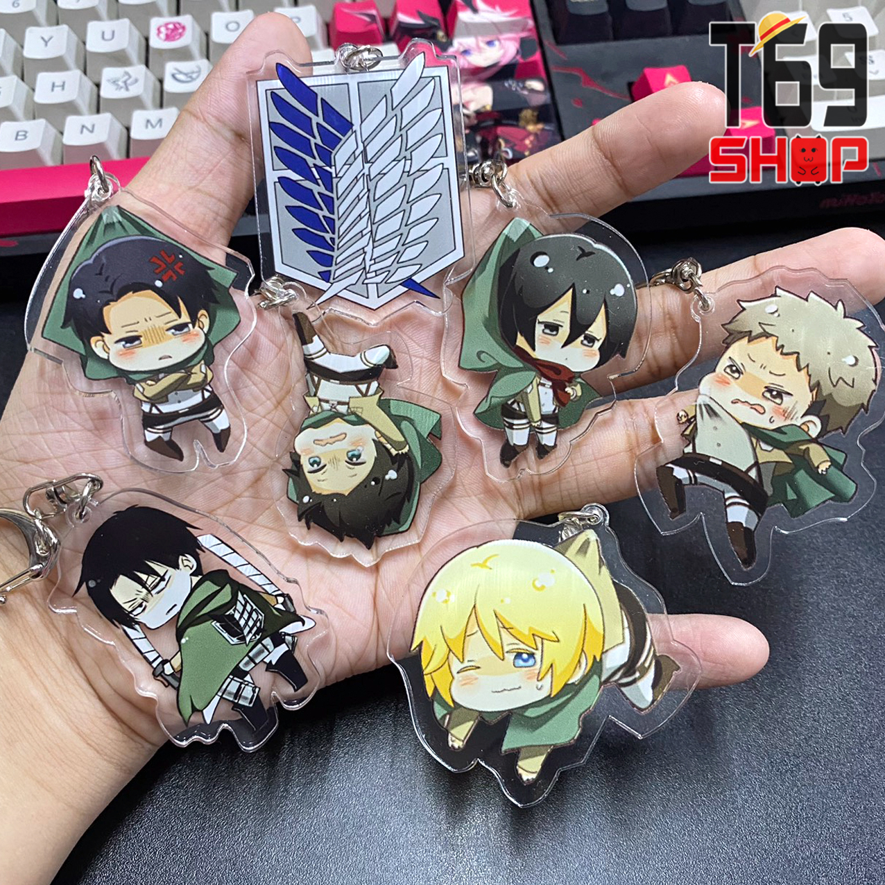 Móc khóa mica anime Attack on Titan [T69 Shop]