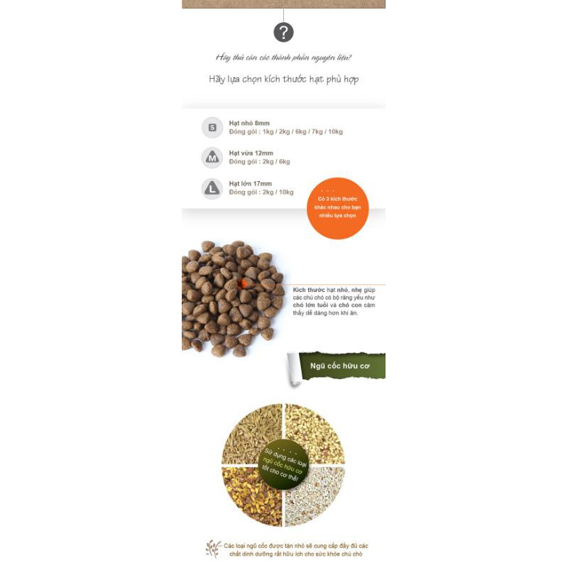 (:1kg:)THỨC ĂN HỮU CƠ NATURAL CORE CHO CHÓ THỊT VỊT