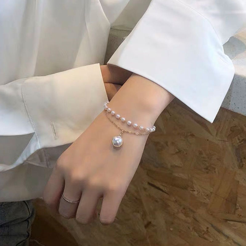 Vòng tay 2 lớp thanh lịch khí chất sang trọng món phụ kiện độc đáo cho phái nữ