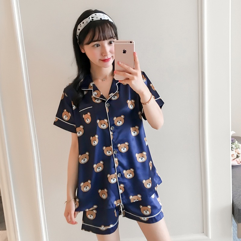 [HCM]SET BỘ  NGỦ PIZAMA LỤA - SB052