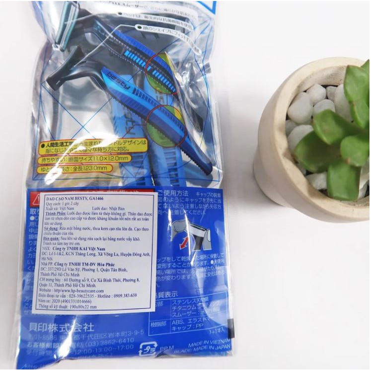 Kai Dao Cạo Nam Besty Hai Lưỡi Kép ( Set 2 Dao)