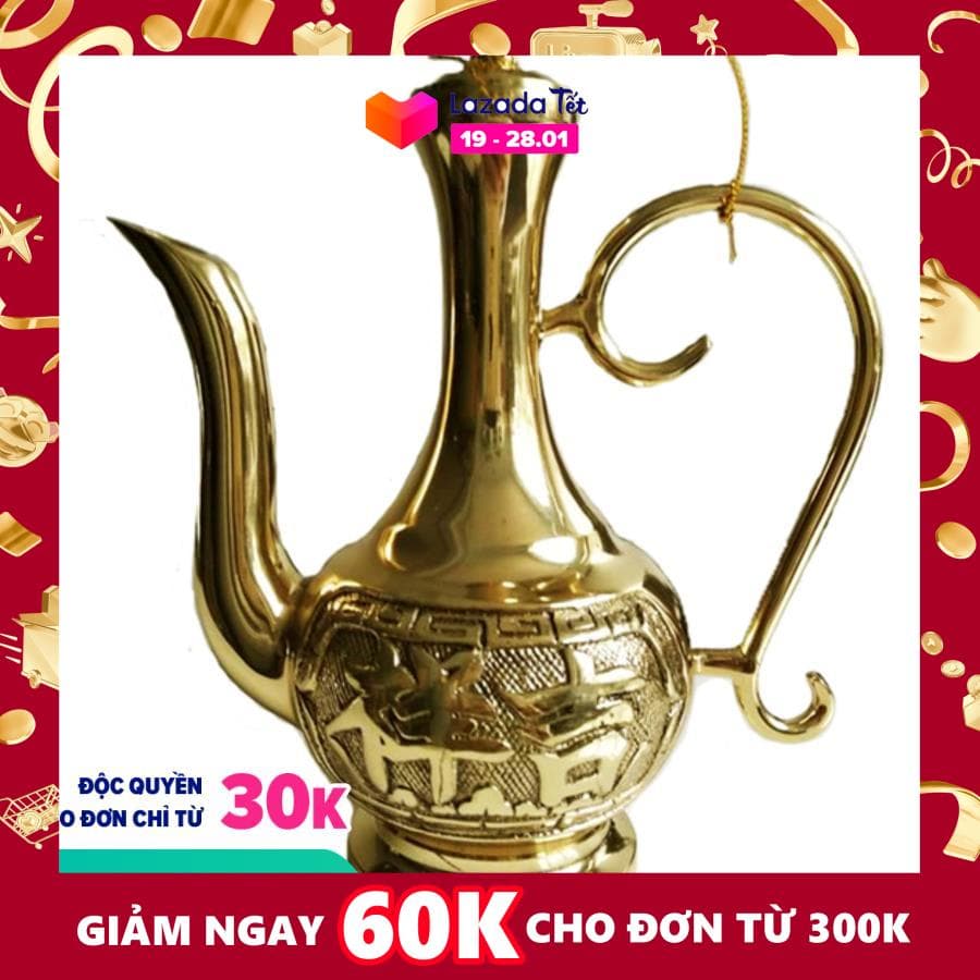 Bình Ấm bằng đồng thau Đài Loan - Đồ thờ cúng Hồng Thắng