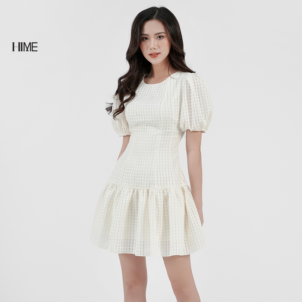 Váy mini xốp tay bồng HIME H101