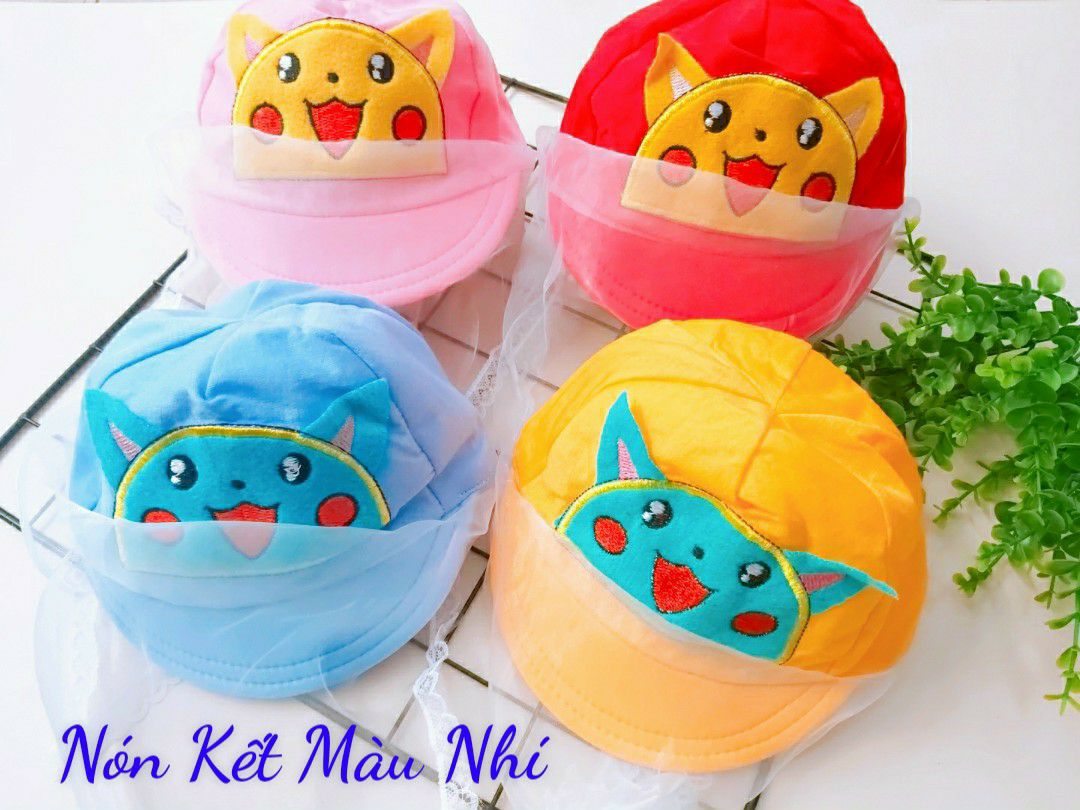 [HCM]Nón có khăn Voan che bụi cho bé cực đáng yêu (giao họa tiết ngẫu nhiên)