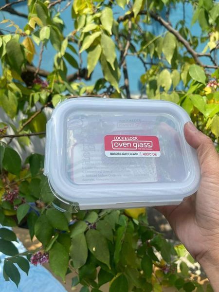 Hộp thủy tinh chữ nhật lock&lock 420ml