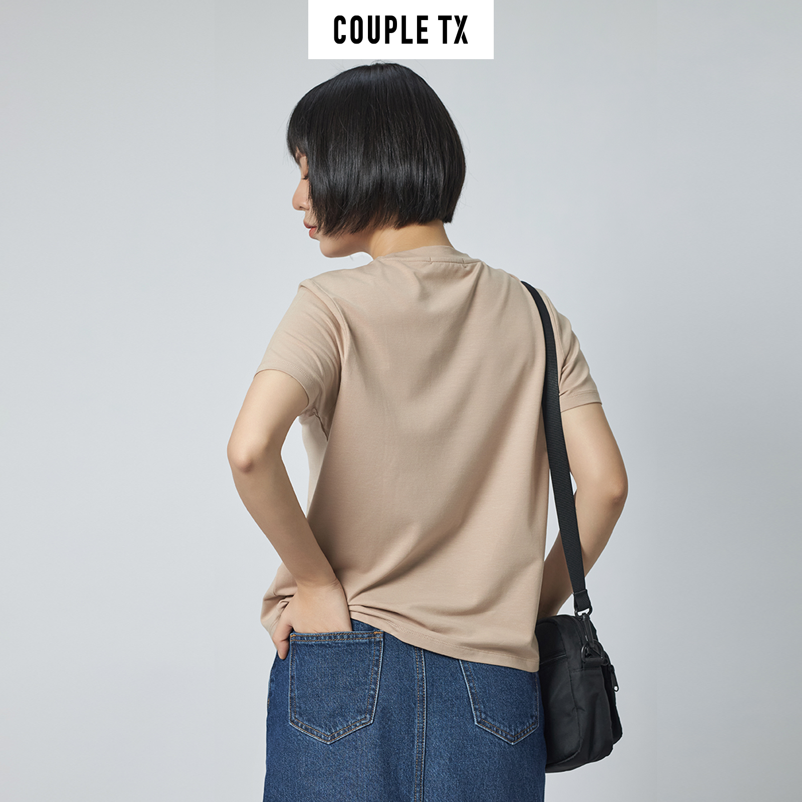 [15.1 - 17.1 Voucher lên đến 200K] Áo Thun Nữ COUPLE TX - Áo Phông Cotton, Tay Ngắn, Cổ Tròn, Hình In Modal In Art WTS 2370