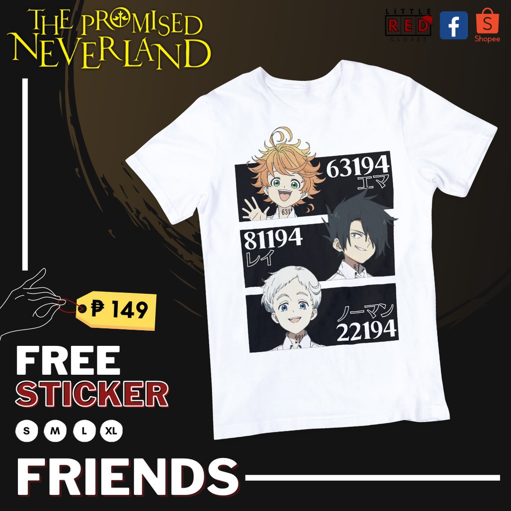 Áo thun The Promised Neverland ANime được yêu thích, giá TỐT nhất