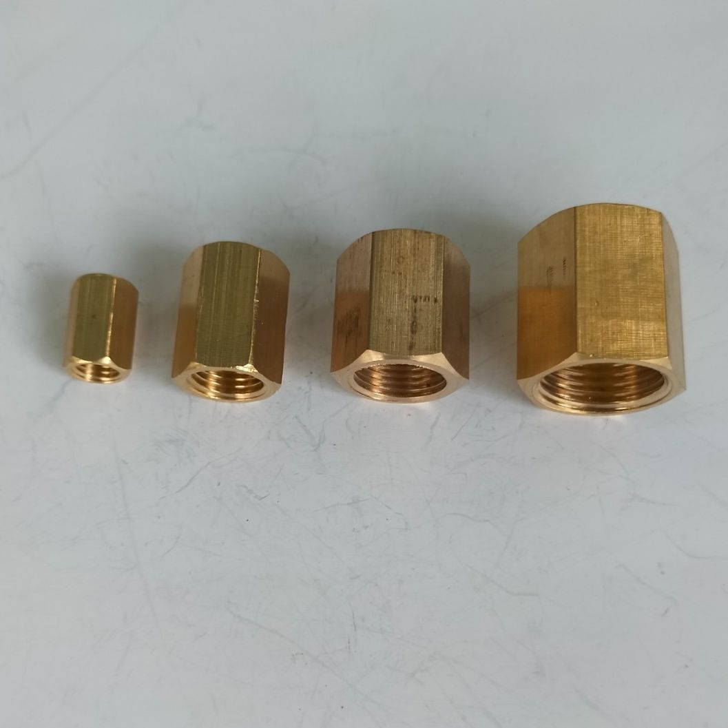5 cái; Nối ren trong (măng sông) 21mm (1/2 ") loại đồng thau.