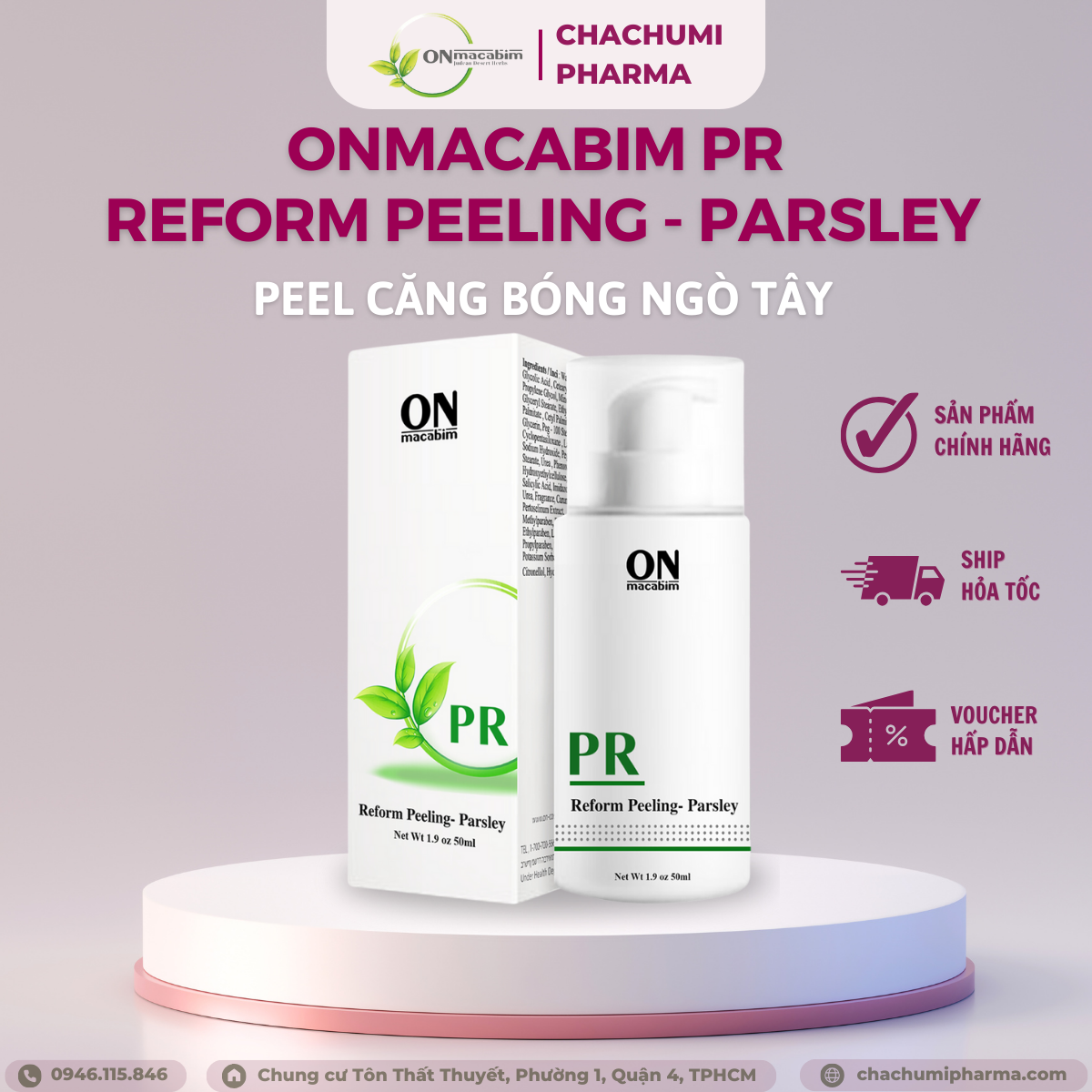 [TPHCM] Peel căng bóng ngò tây Onmacabim PR