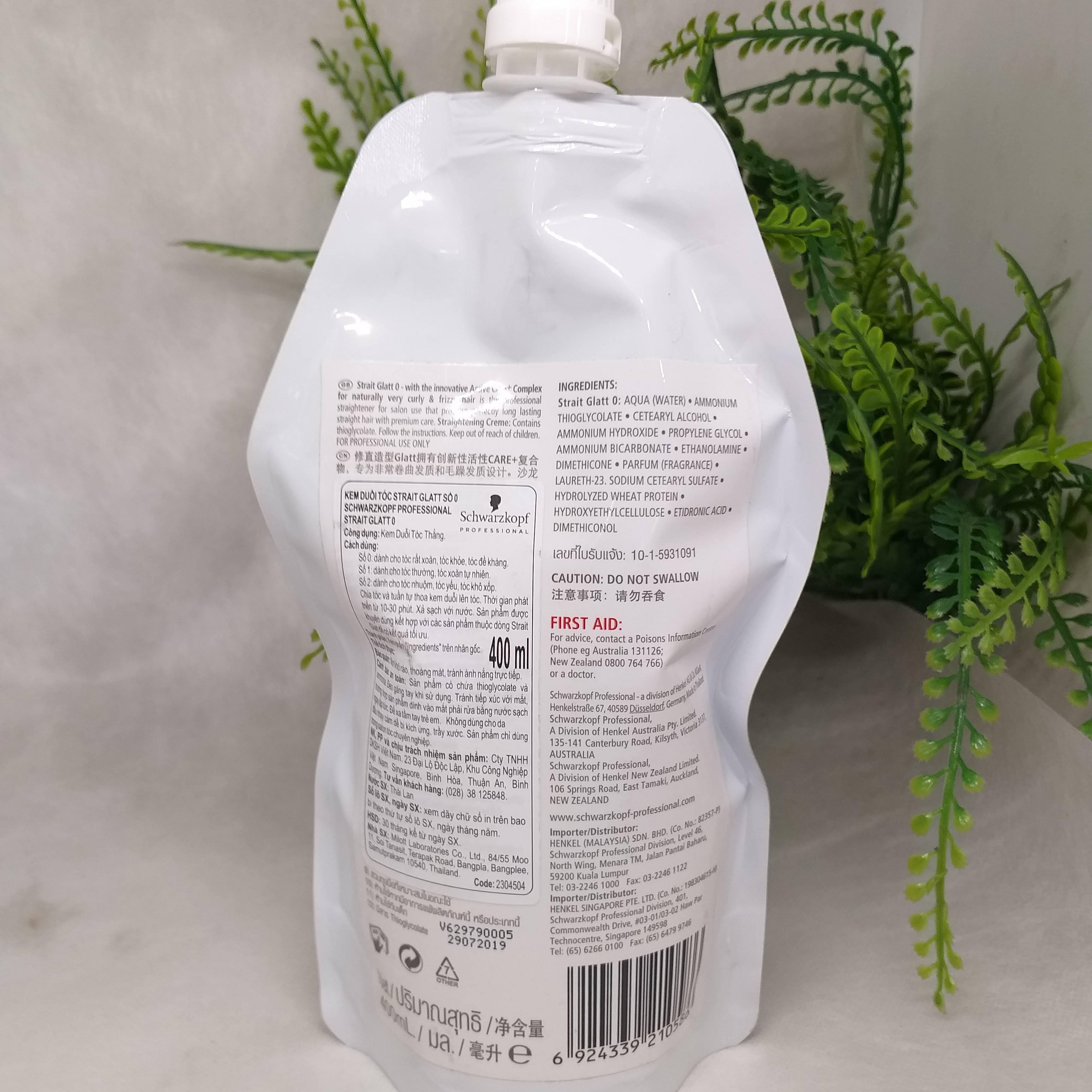 Kem duỗi tóc Glatt 400ml ( Bước số 1 )