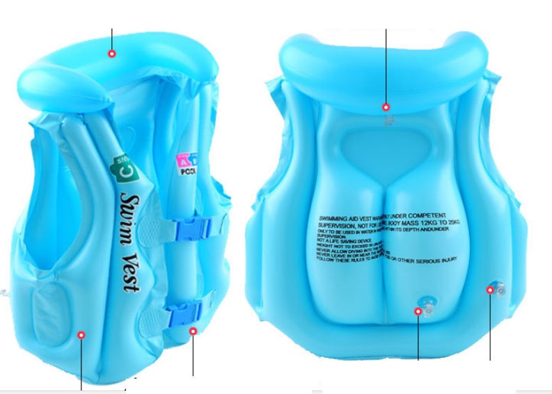 áo phao tập bơi đỡ cổ cho bé mùa hè ôi bức từ 20-35kg, áo phao bơi cho bé, áo phao trẻ em