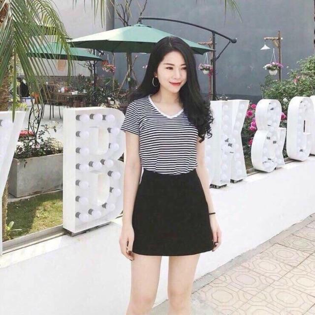 Áo cộc tay cổ tim hàng VNXK