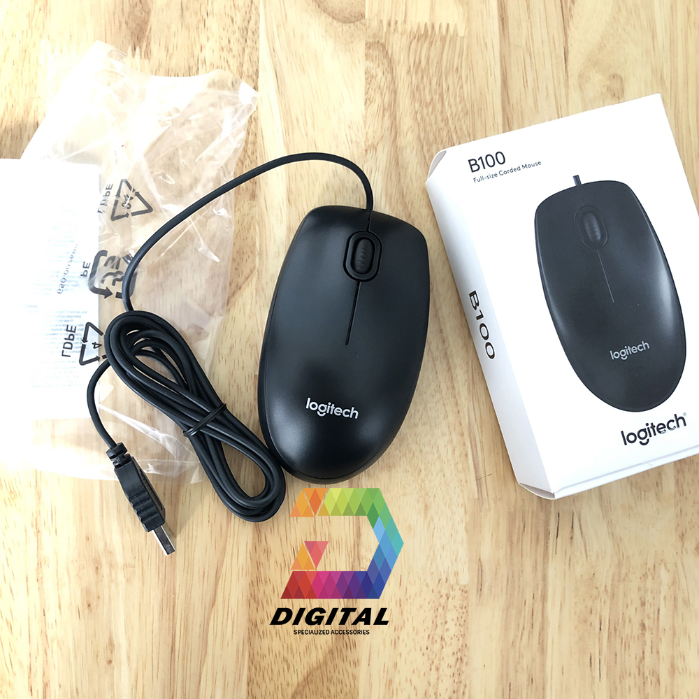 Chuột Có Dây Logitech B100 Chính Hãng Bảo Hành 12 Tháng