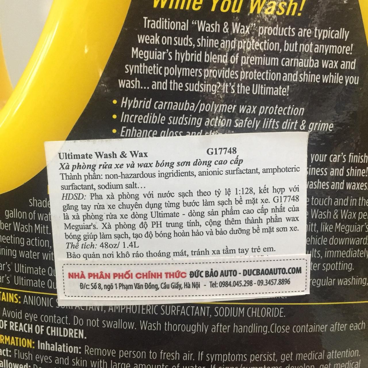 NƯỚC RỬA XE OTO CAO CẤP MEGUIARS WASH & WAX